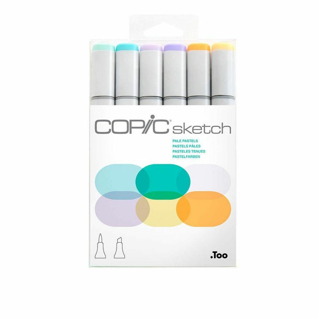6 Piece Pale Pastels Set Art Illustration Manga