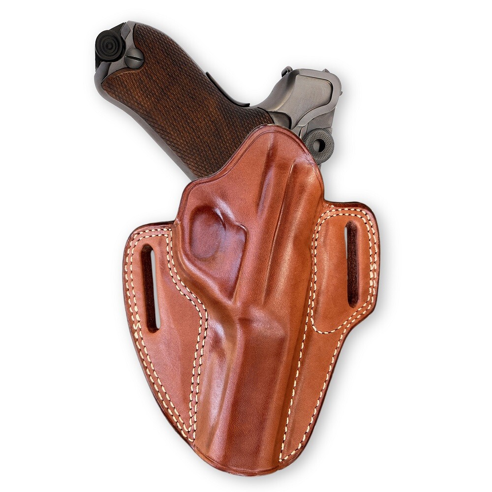 OWB Leather Pancake Holster With Open Top Fits, Luger P08 4