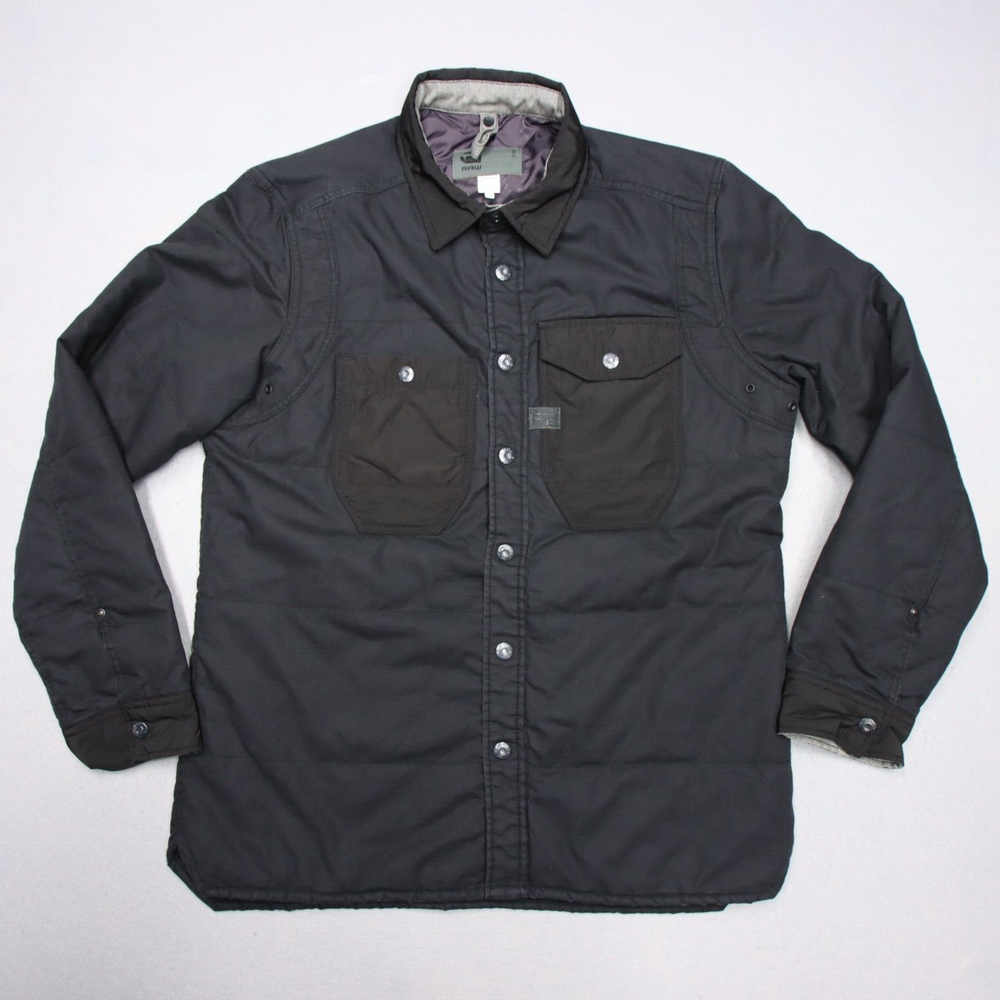 G-Star RAW Mens Black Quilted Snap Padded Jacket Large Lined Overshirt