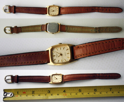 VINTAGE ORIENT VX QUARTZ LADIES WATCH BASE METAL BEZEL JAPAN BK