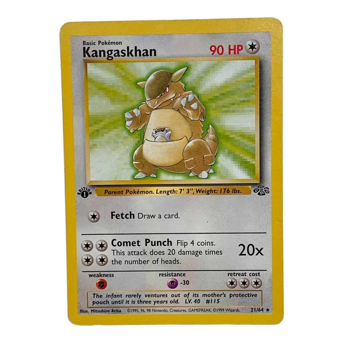 Wizards of the Coast Pokemon Jungle 1st Edition Rare Card #21/64 Kangaskhan