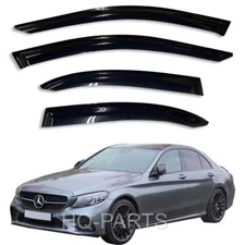 For 15-21 Mercedes W205 Smoke Tint Window Visors Sun Wind Rain Guard Deflector