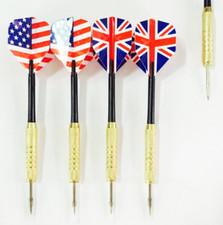 10 pcs of 16 Grams Plated Steel Body  Steel Tip Darts with Flag Flights