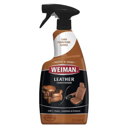 Weiman LEATHER CONDITIONER CLEANER Protect Restore Car Auto Seat Sofa 22oz spray