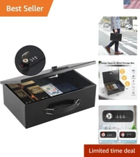 Fireproof Lock Box: Portable Security Safe for Documents & Valuables, 12.8"x8.4"