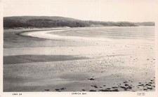 RPPC Oxwich Bay Gower UK Swansea Wales Three Cliffs Photo Vtg Postcard C27