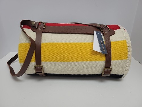 Pendelton National Park Throw - Glacier Stripe Wool - 54 x 72” w/ Carrier