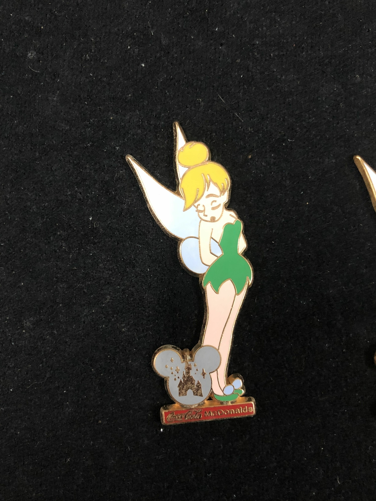 PIN DISNEY FANTASY PETER PAN TINKERBELL SPONSOR COCA COLA & McDONALD