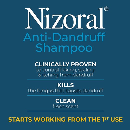 Nizoral A-D Anti-Dandruff Shampoo 1% - Seborrheic Dermatitis Treatment 200mL NEW - Picture 6 of 10