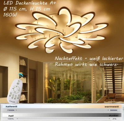 LED Deckenleuchte Fernbedienung Lichtfarbe Helligkeit einstellbar  dimmbar A E1 - Bild 1 von 4