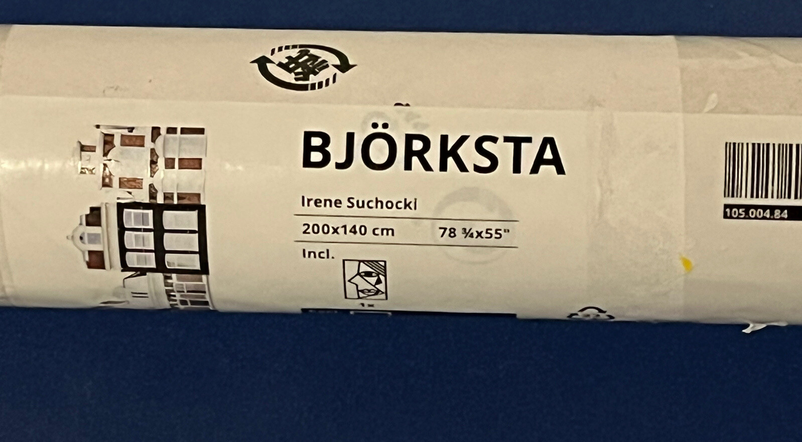 IKEA BJORKSTA 78 ¾x55" Amsterdam buildings Frame Not Included 105.004. ...