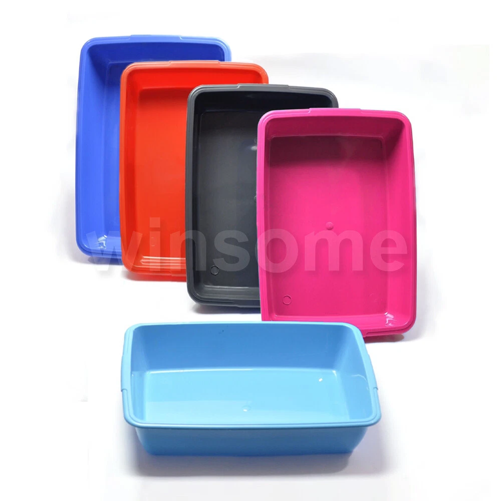 Litter Tray Plastic Kitten Puppy Pet Cat Litter Tray Open Cat Dog Training Tray