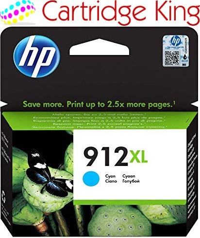 HP 912xl High Capacity Cyan Original Cartridge for HP OfficeJet Pro 8024e All-in - Picture 1 of 1