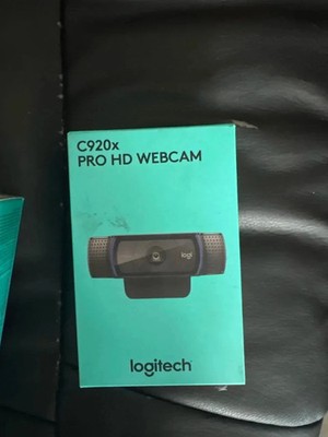 Logitech C920x Pro HD Webcam - Black, Brand New, 2.7in x 1.7 in x 3.7 in