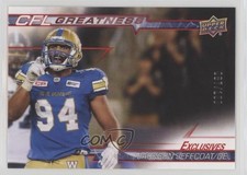 2023 Upper Deck CFL CFL Greatness Exclusives 87/100 Jackson Jeffcoat #CG-JJ 2j2