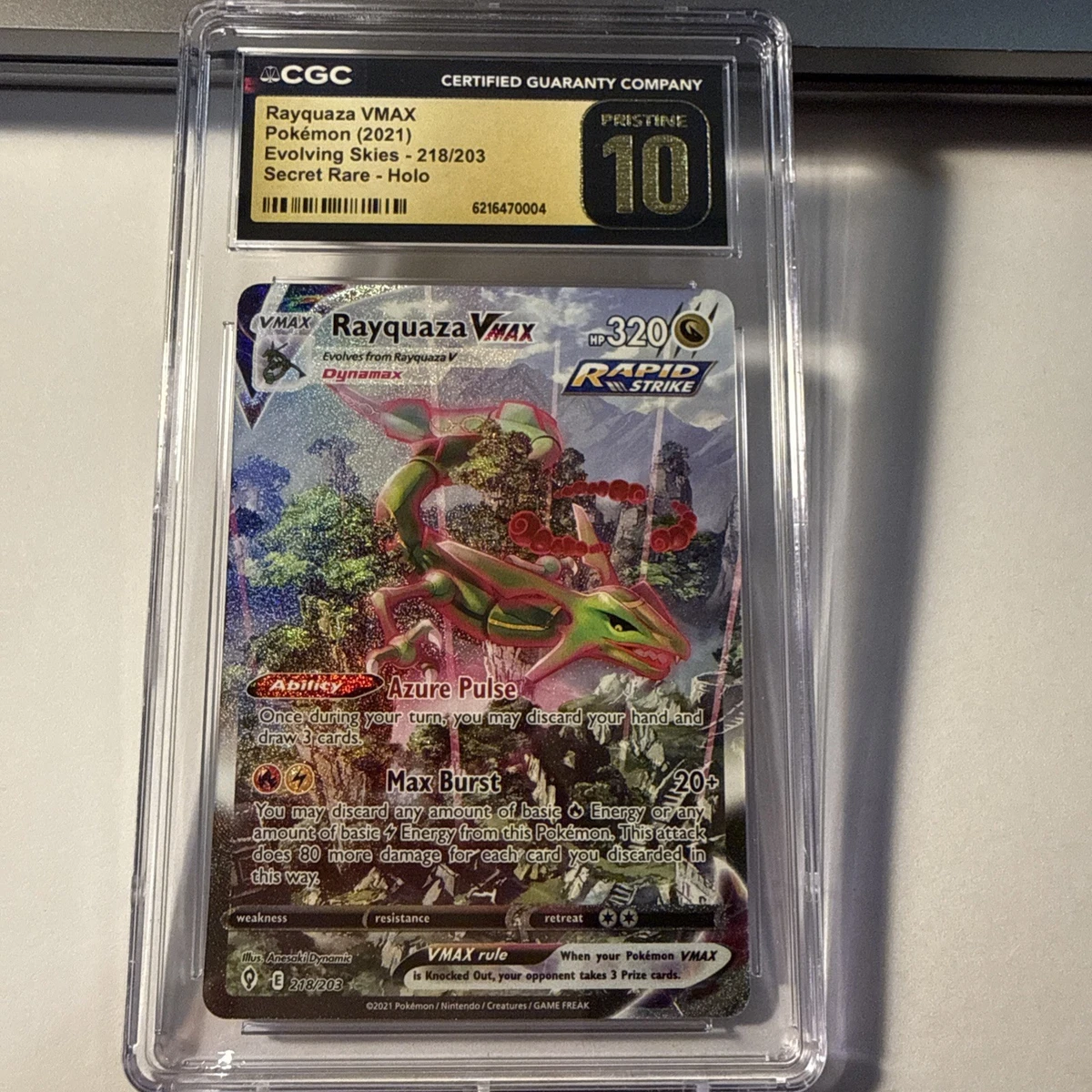 Las mejores ofertas en Rayquaza VMAX 218/203 SWSH07: Evolving