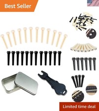 24pcs Acoustic Guitar Bridge Pins Pegs with 1pc Bridge Pin Puller Remover, Iv...