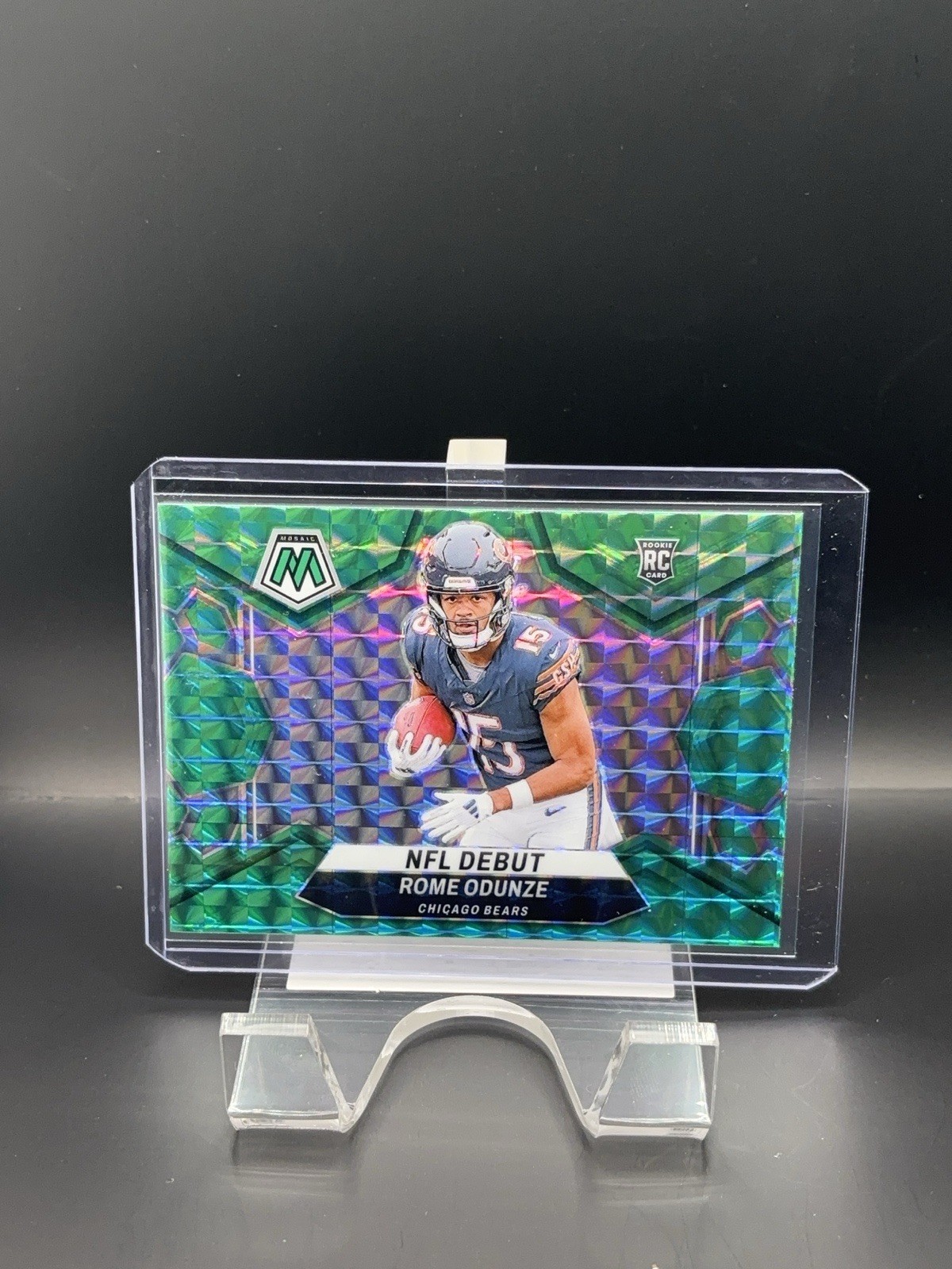 2024 Panini Mosaic - NFL Debut Rome Odunze #281 Green Mosaic Prizm (RC)