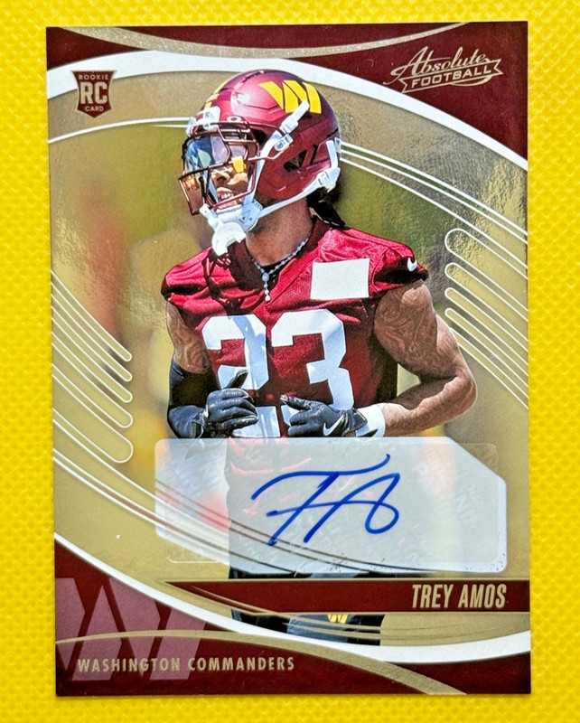 Trey Amos #190 [Signature] 2025 Panini Absolute Football [RC]