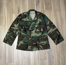 VTG 90s US Air Force Woodland Camo Woodland Coat Combat Military Uniform Ripstop