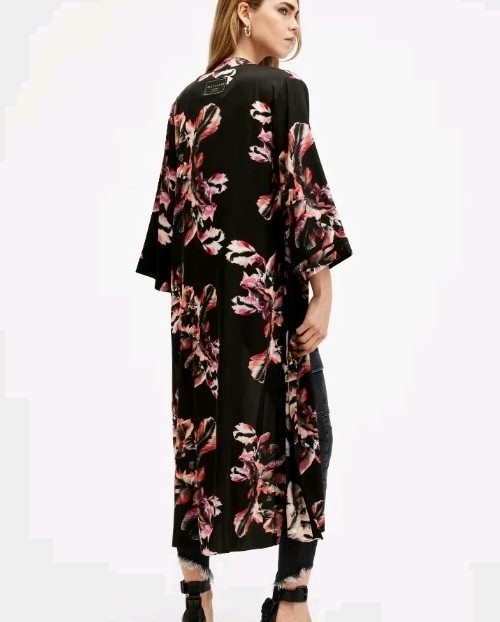 Allsaints Carine Longline Printed Kimono Uk Size 8 Bnwt Sold Out image 4
