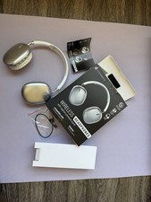 iConcepts Wireless Bluetooth Headphones Silver Over Ear Foldable w/ USB Cable