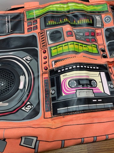 LOOP NYC III Parcel Audio Couture Boombox Cassette Radio Shoulder Tote Bag Works - Picture 3 of 18