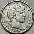 1895-S Barber Silver Quarter, AU++,  San Francisco Mint￼