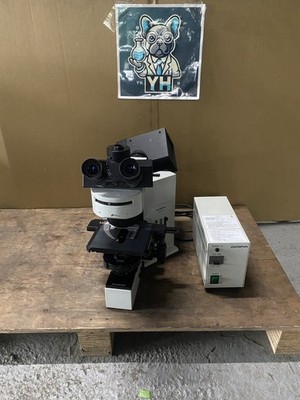 Olympus BX50 Fluorescence Microscope w/ Light Source & Filters   No Objectives