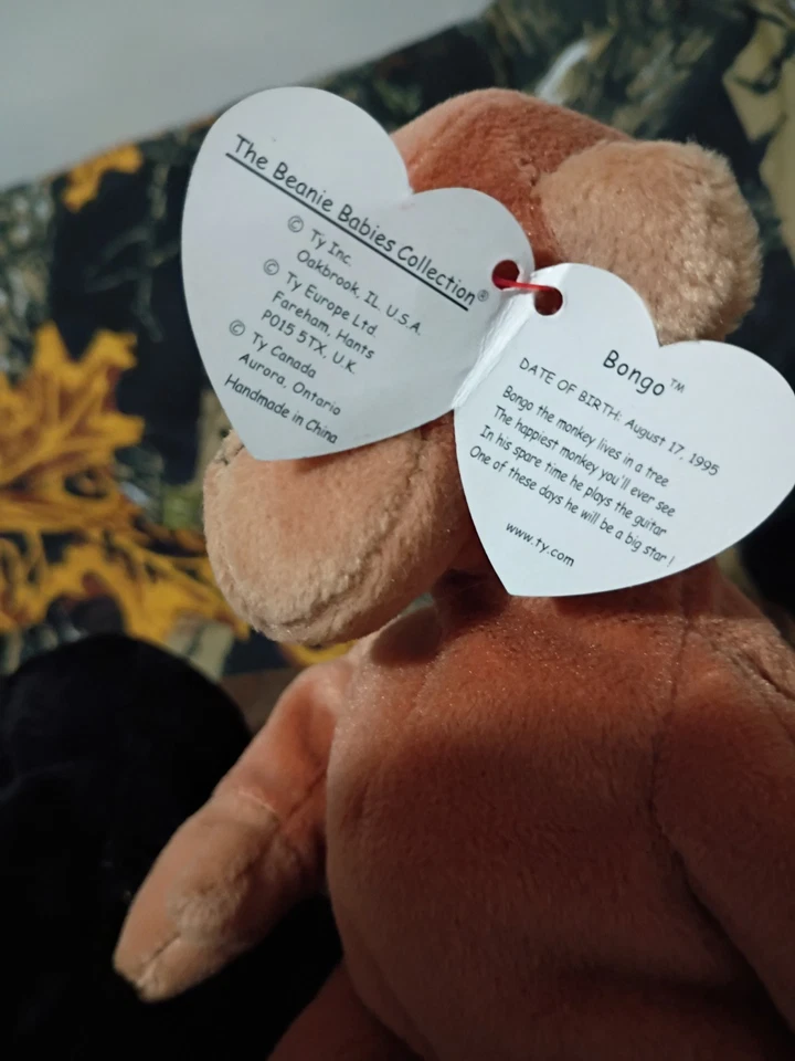 Ty Beanie Baby Bongo The Monkey And Beanie Baby Mooch The Monkey - Image 4 of 4