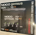 NOCO GENPRO10X4 12V 4-Bank 40-Amp On-Board Battery Charger. New Factory Sealed