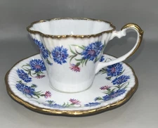 VTG. Salisbury  HARVEST TIME Bone China Cup & Saucer Gold Trim/Mint Condition