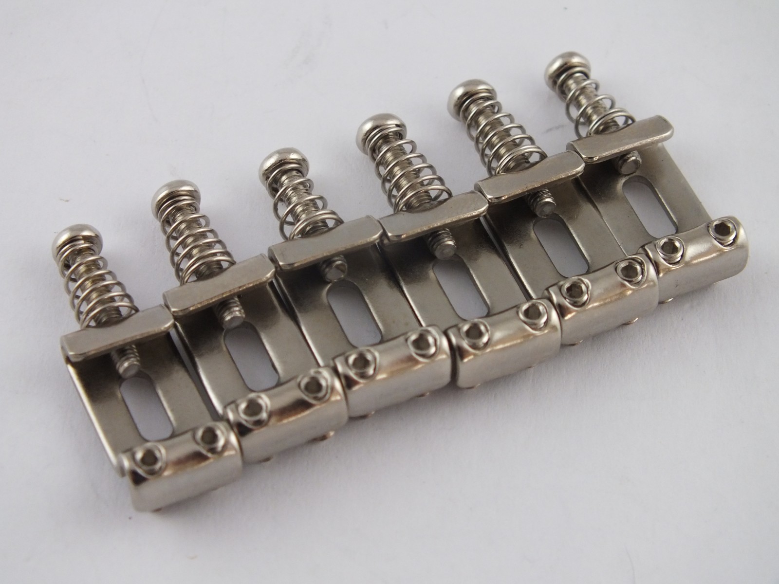 Stratocaster NICKEL Plated Bent Steel Bridge Saddles 10.8mm 54mm Spacing.