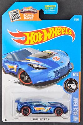 2016 Hot Wheels HW Race Team #1/10 Corvette C7.R Blue VHTF