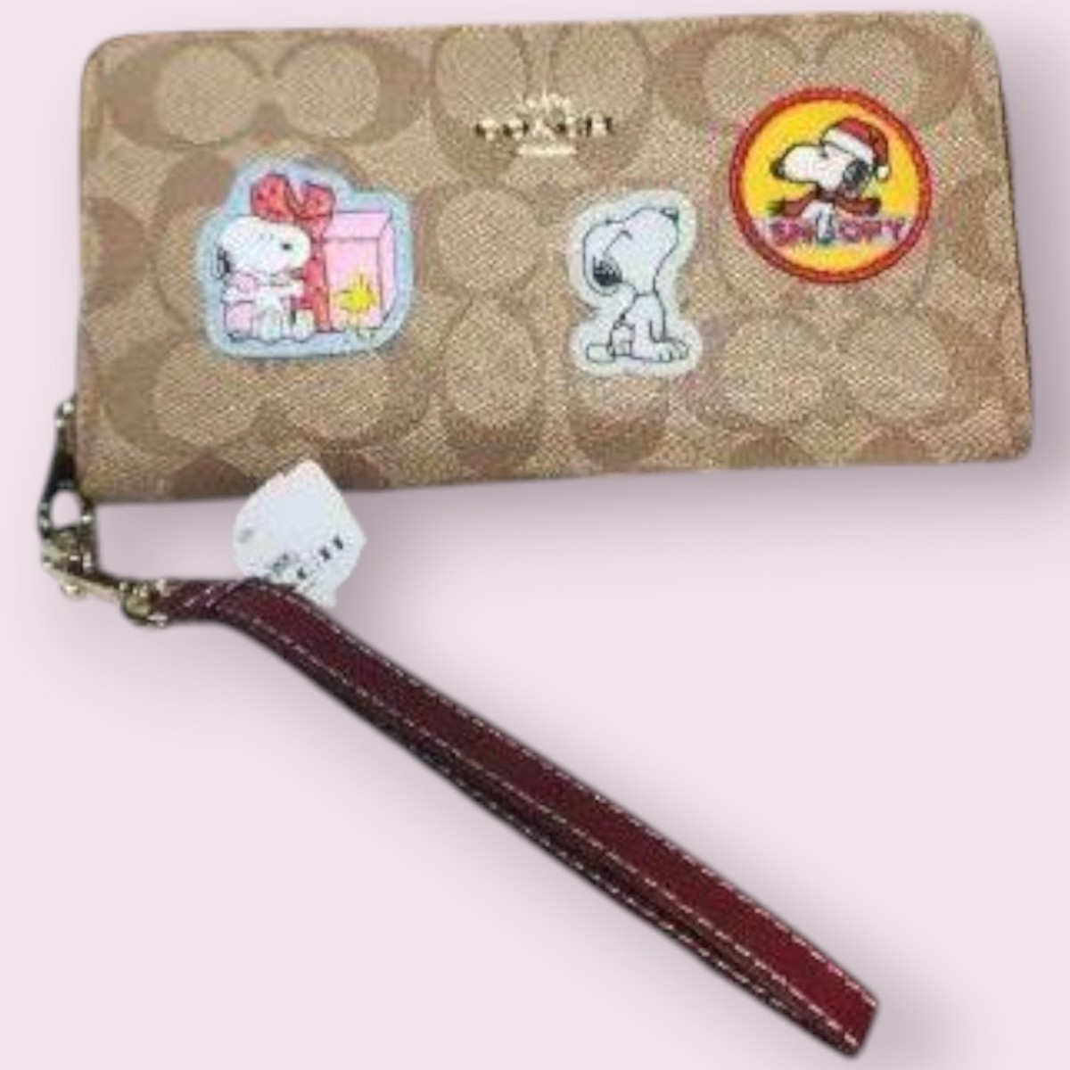 【COACH X PEANUTS】ロング ジップアラウンド ウォレット パッチ Coach X Peanuts Snoopy Patch Long Zip Around Wallet in