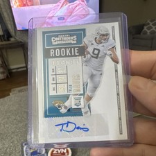 Panini 2020 Contenders Tyler Davis Jaguars #298 Rookie Ticket Autograph Card. rookie card picture