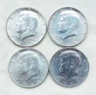 Lot of 4 United States 1964 Kennedy Silver Half Dollars