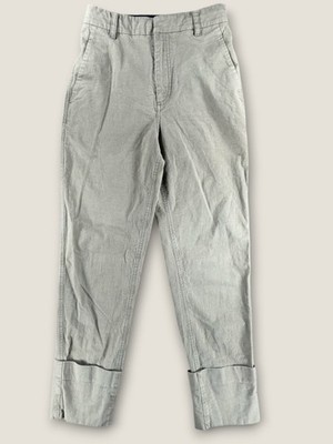 The Script Claudia Linen Blend Pants Size 2 Sage Green Italian Fabric Cropped