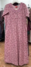 Cotton Blend Women Ladies Indian Nighty Night Gown Maxi Dress Sleep Wear Size L