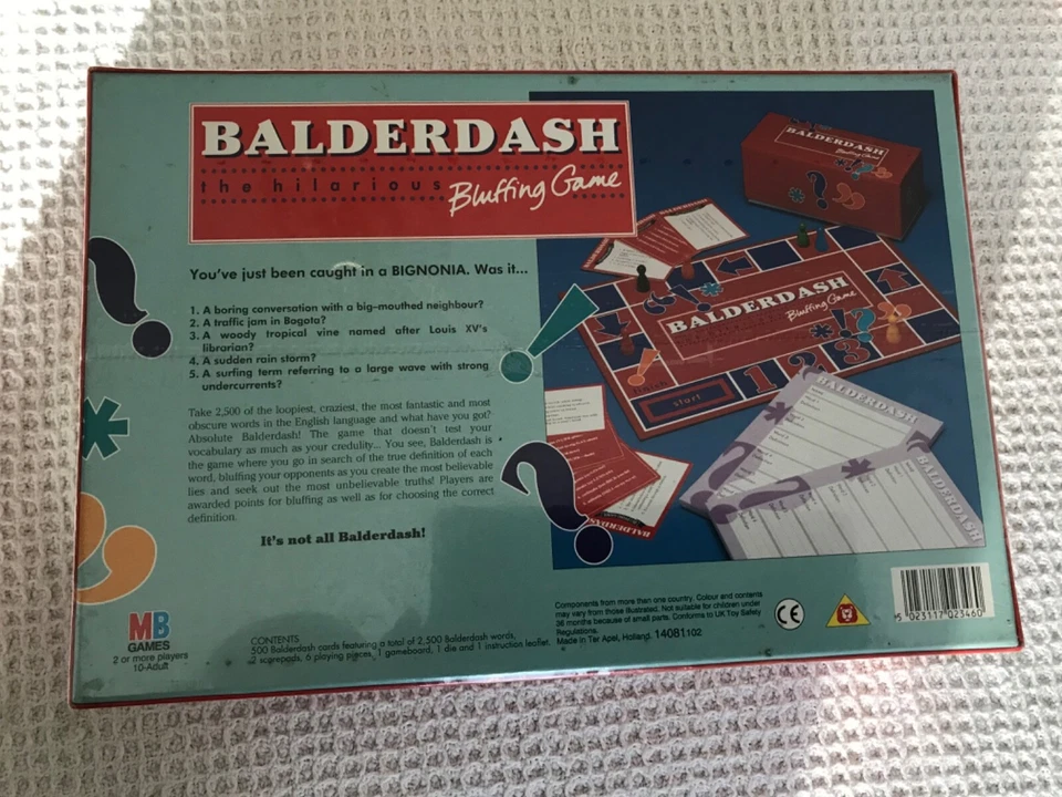 Balderdash - Board Game - MB Games / Hasbro 1992 new sealed - Image 3 of 4