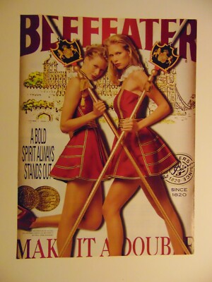 2001 BEEFEATER GIN Make It a Double two Women print ad