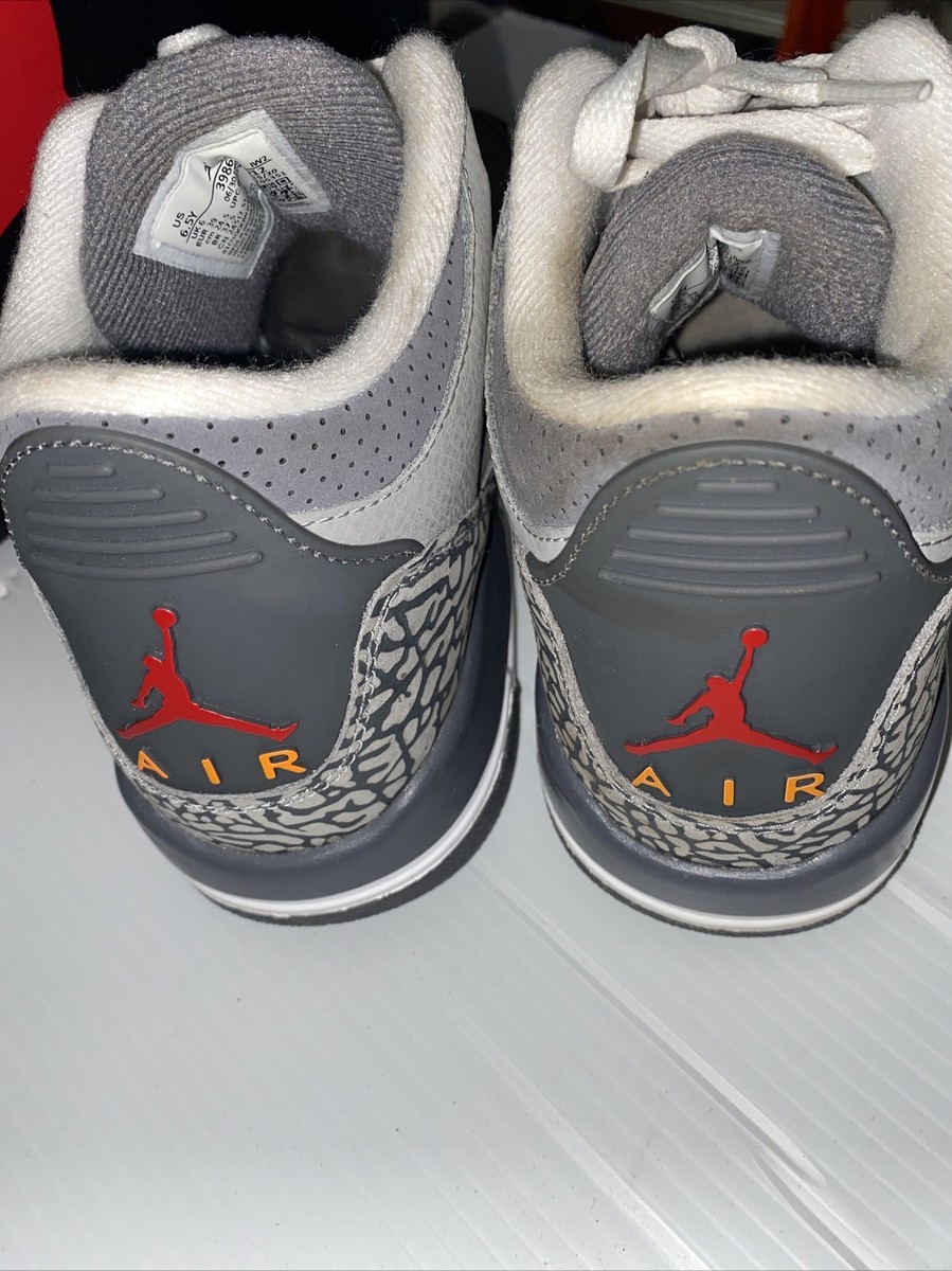 Size 6.5Y- Nike Air Jordan 3 Retro (GS) Cool Gray 398614-012 Size 6.5Y- Nike Air Jordan 3 Retro (GS) Cool Gray 398614-012