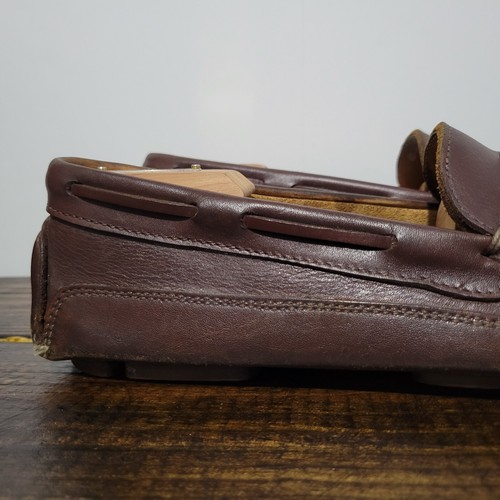 Orvis Men's Tasseled Loafers Brown Leather Size 9 / 668312 Made in Brazil - Picture 6 of 13