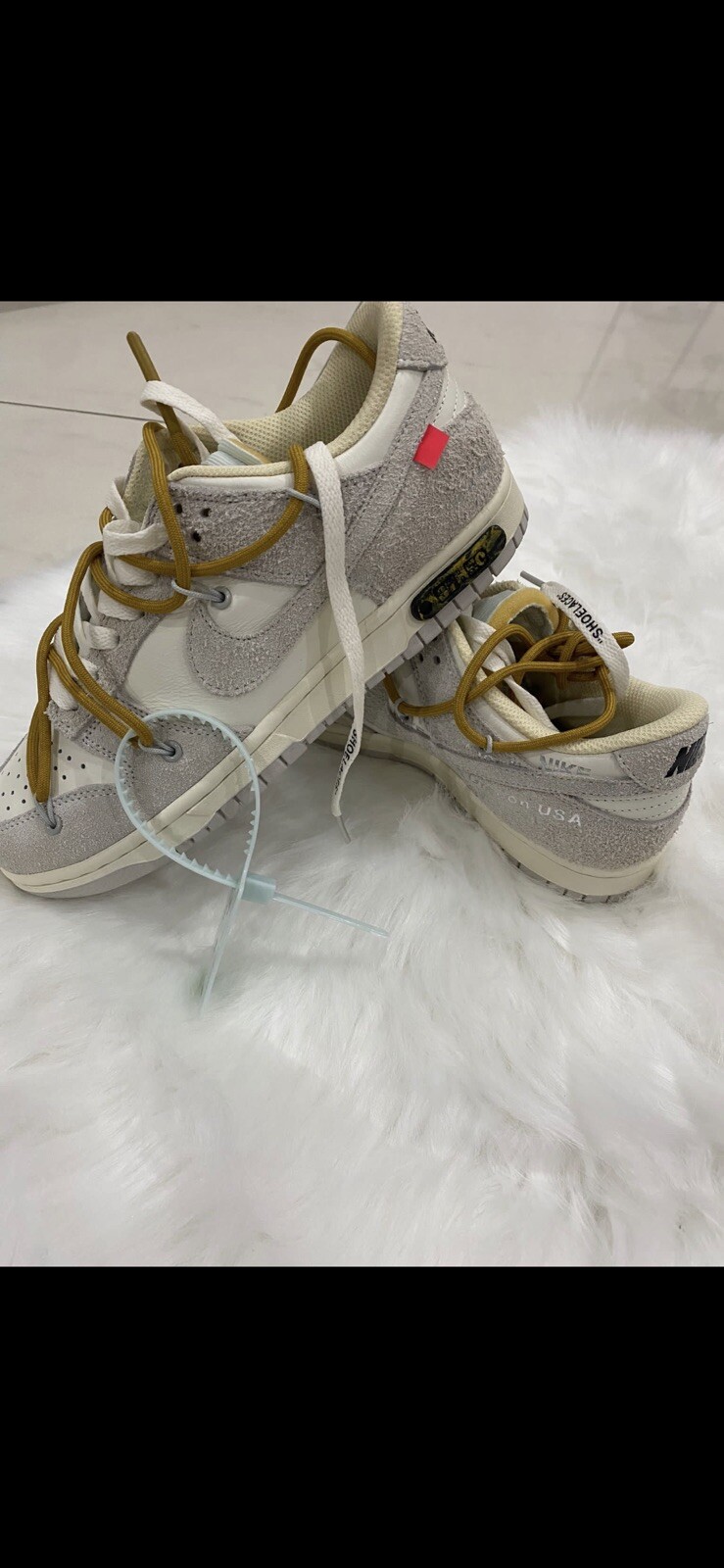 OFF WHITE X NIKE nike dunk low x off white lot 41