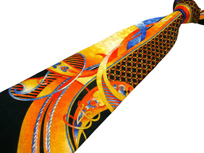 Fun, Fun, Fun ''CARNAVAL DE VENISE'' Silk Tie. Made in Italy, Happy, Colorful, Fun