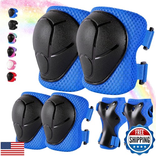 Knee Pads for Kids 3-14 Years Toddler Knee and Elbow Pads with Wrist Guards f