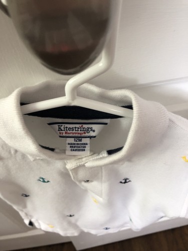 Kitestrings Infant Boys White Polo W/ Colorful Sailboats Sz. 12 Months - Picture 2 of 9