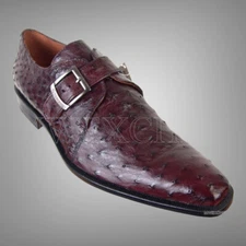 CALZOLERIA TOSCANA OSTRICH LOAFERS EU 42 ITALIAN DESIGNER MENS SHOES