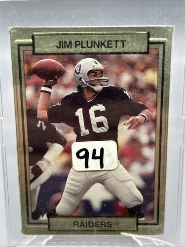 1990 Hi-Pro JIM PLUNKETT Premier Braille Sports Card Raiders