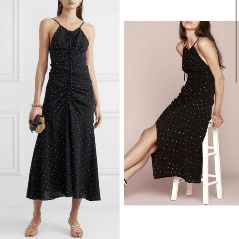ALICE MCCALL black polka dot midi dress eBay